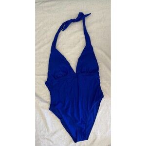 Coastal Blue Women Size Medium Halter Swimsuit One Piece Lined XL NEW IN PACKAGE